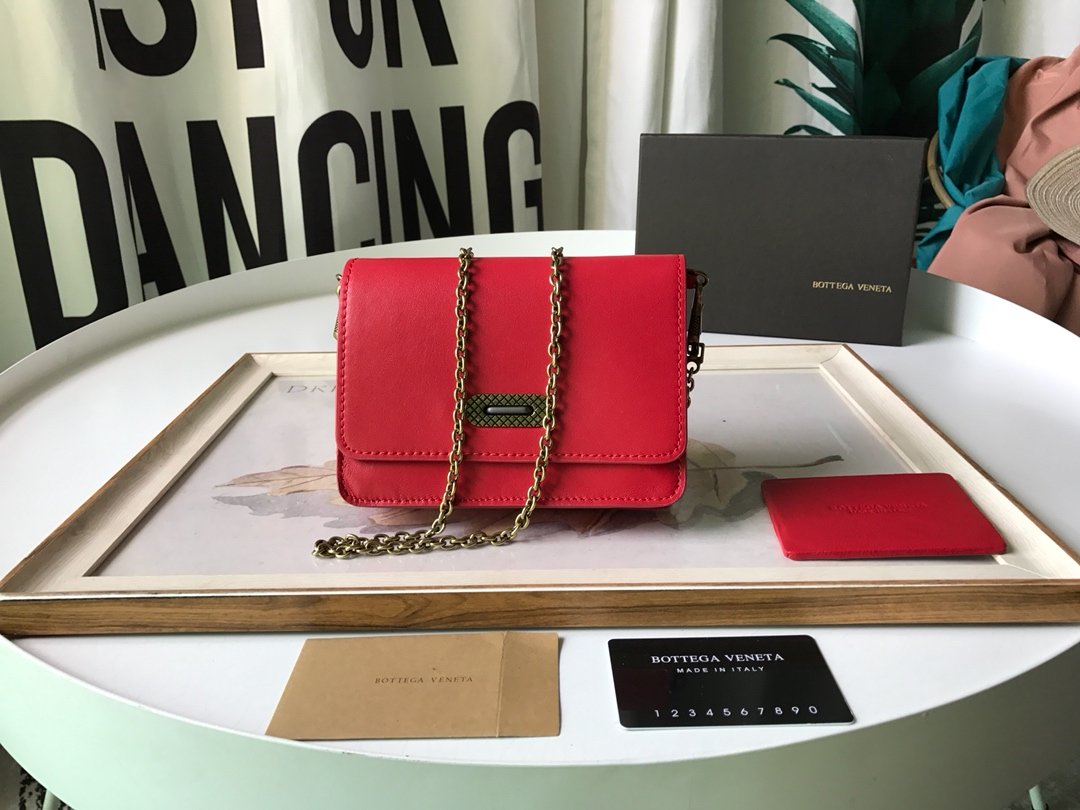 Bottega Veneta Crossbody Red, For Women, Bags 6.9in/17.5cm