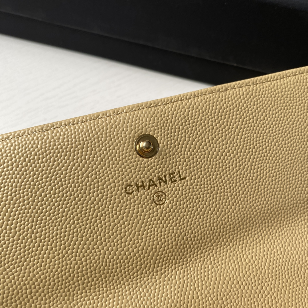 Chanel CHL LONG FLAP WALLET BEIGE AP0955