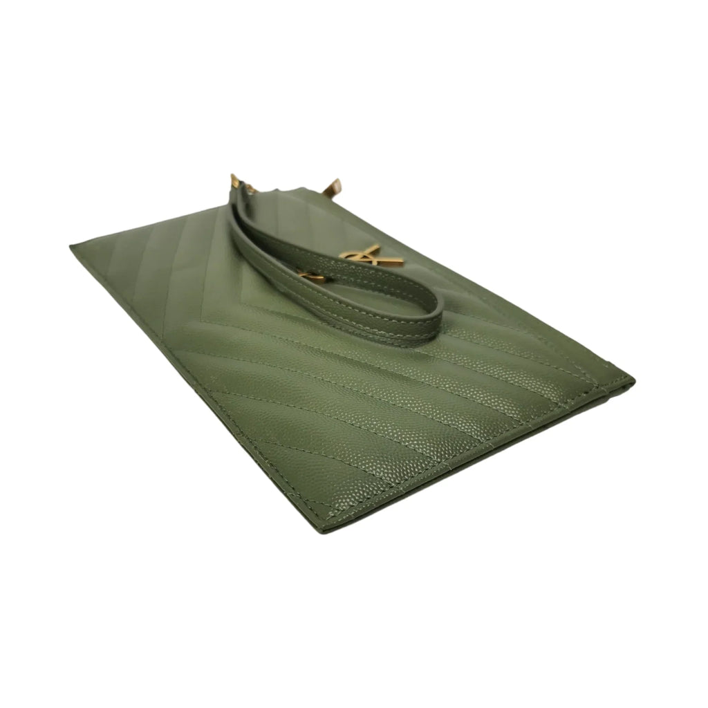 Yves Saint Laurent Olive Green Clutch