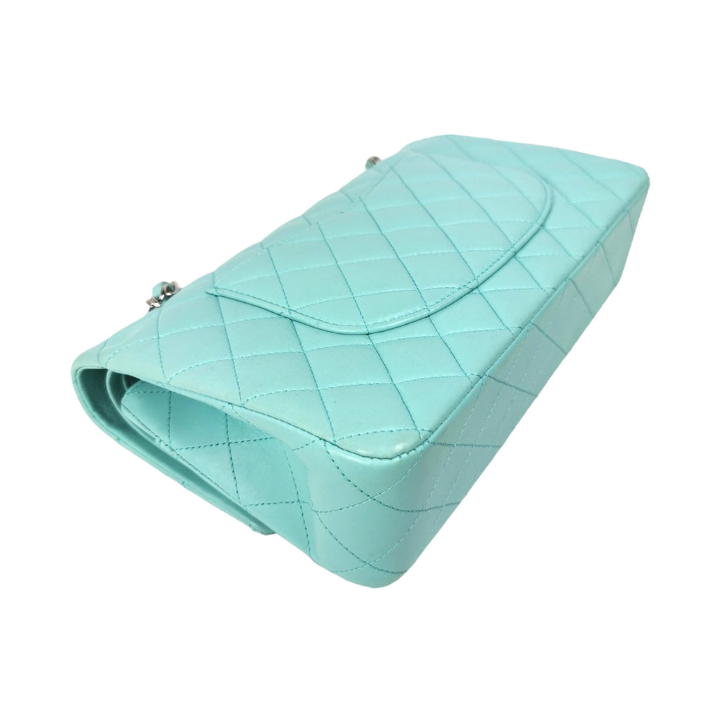 Chanel Classic Double Flap Medium Tiffany Blue Lambskin SiLouis Vuittoner