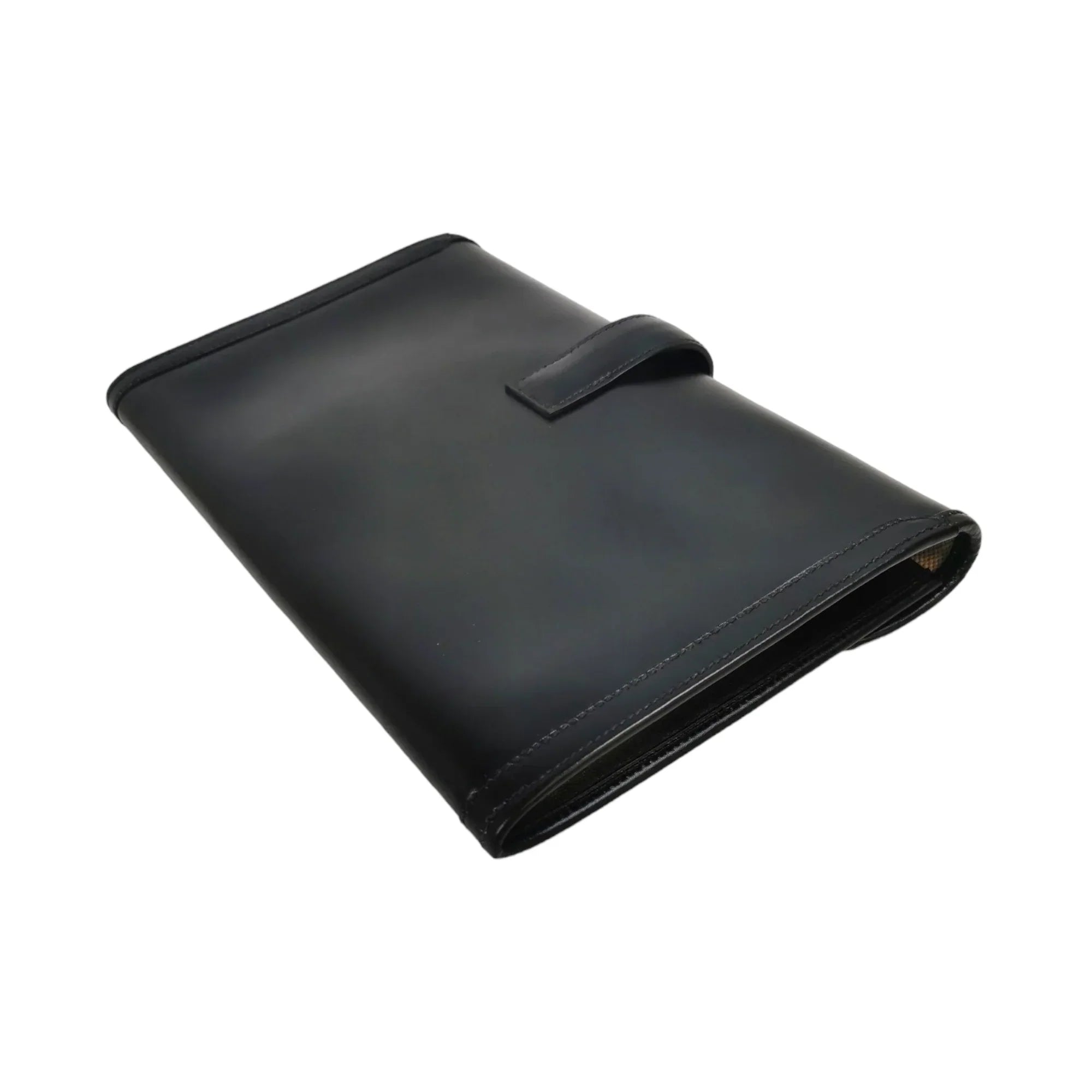 Hermès Jige Elan Clutch Small Black Box Calfskin