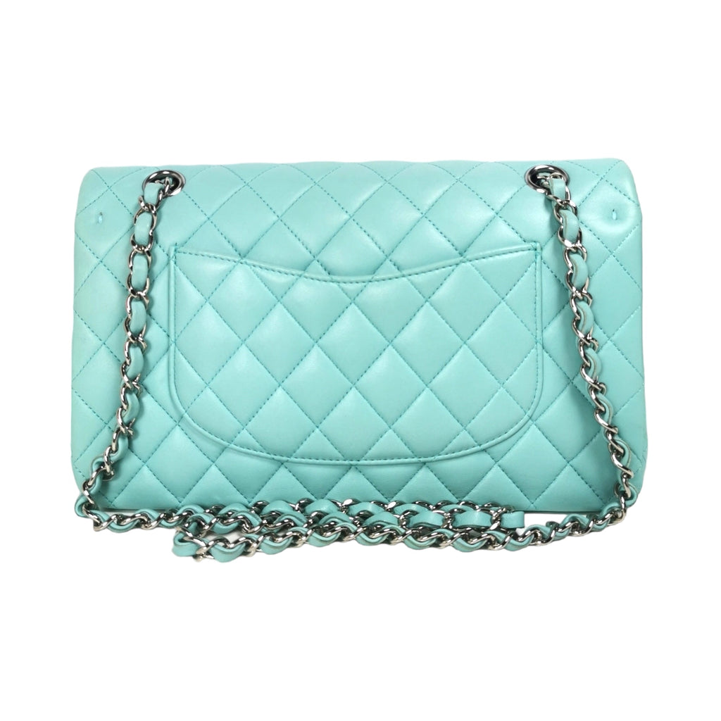 Chanel Classic Double Flap Medium Tiffany Blue Lambskin SiLouis Vuittoner