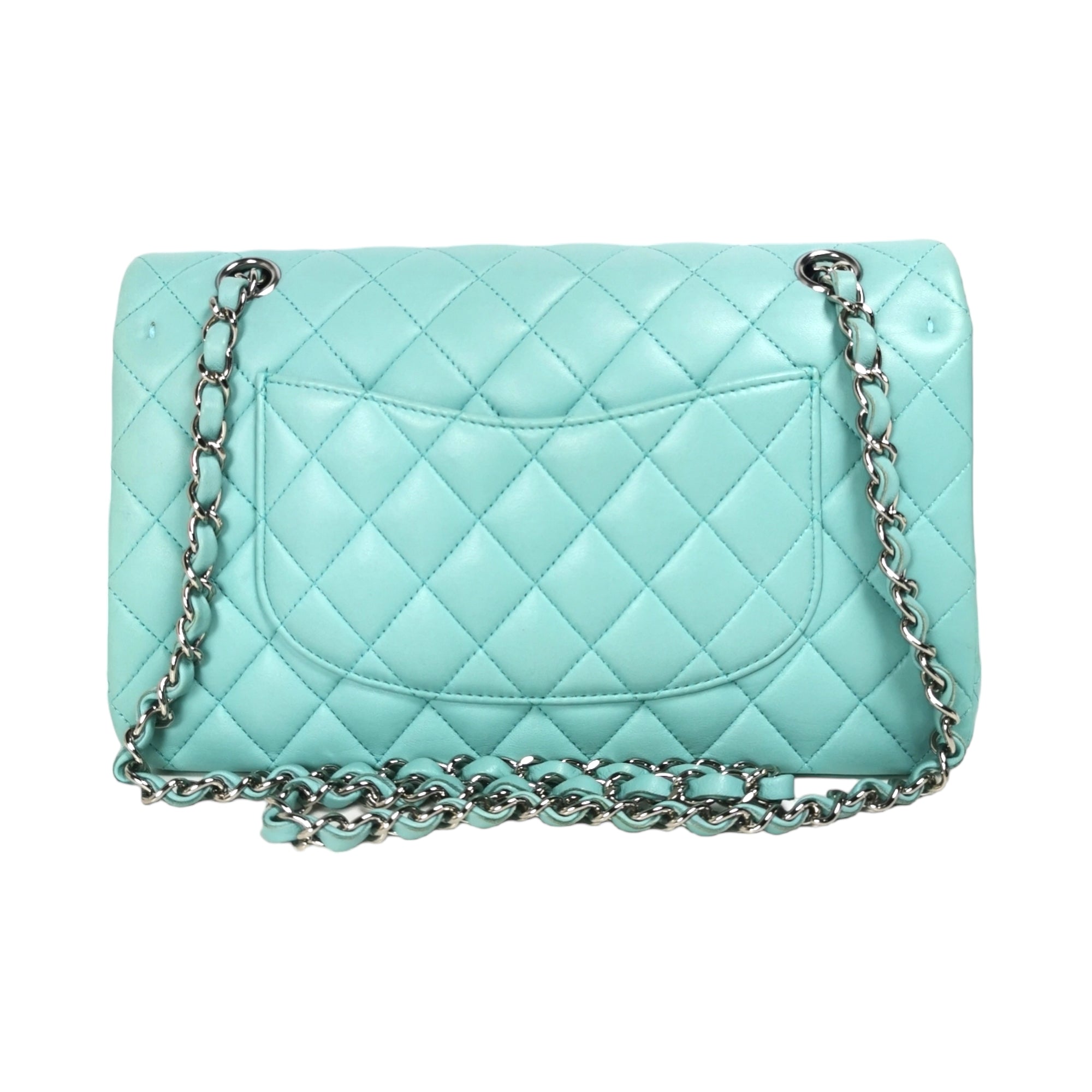 Chanel Classic Double Flap Medium Tiffany Blue Lambskin SiLouis Vuittoner