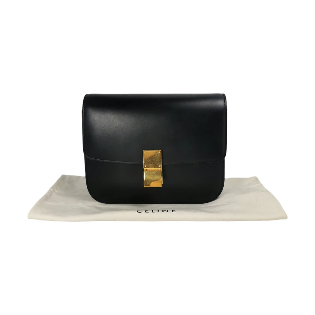 Celine Classic Medium Black Box Calfskin