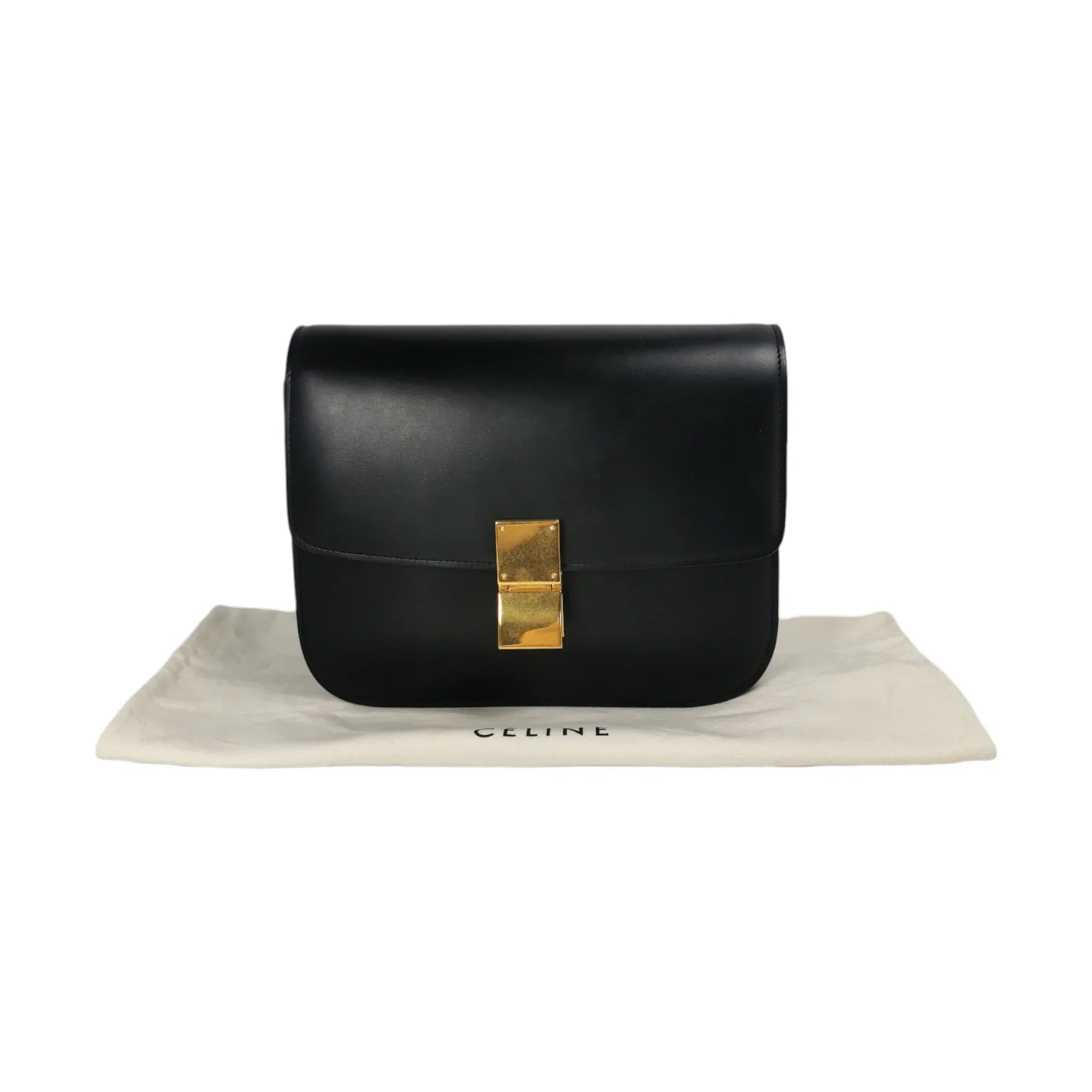 Celine Classic Medium Black Box Calfskin