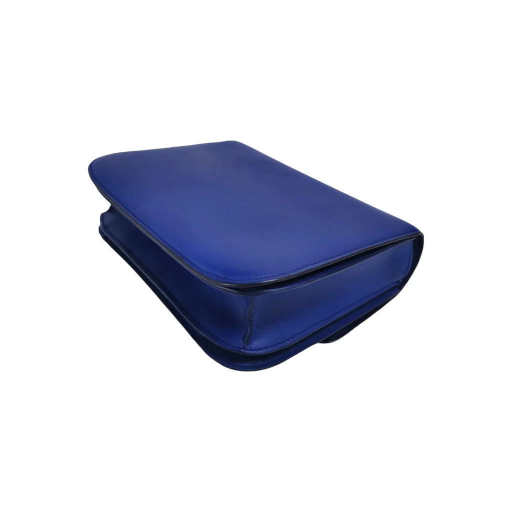 Celine Classic Medium Blue Box Leather Gold
