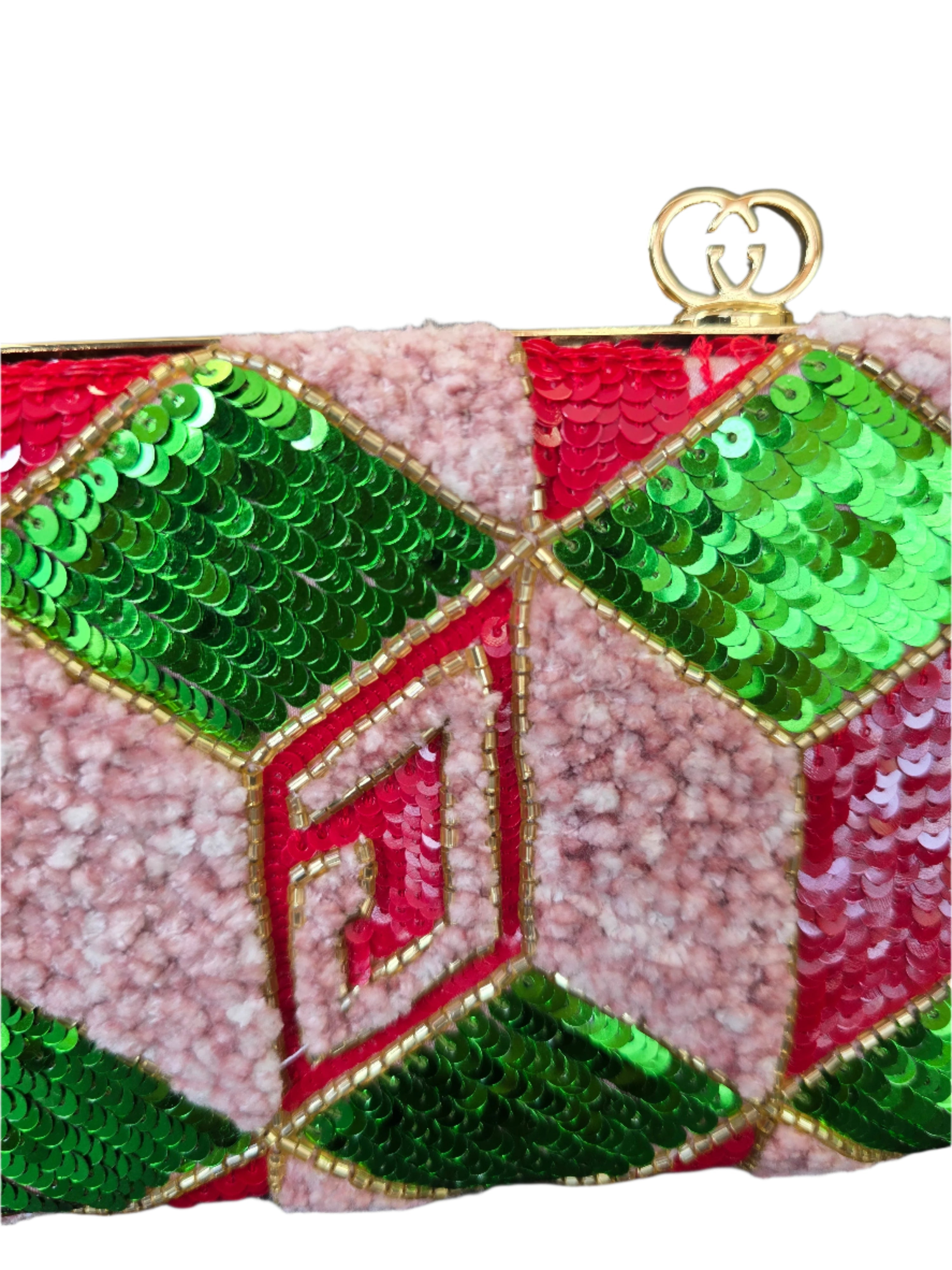 Gucci Broadway Embellished Sequins & Crystals Clutch