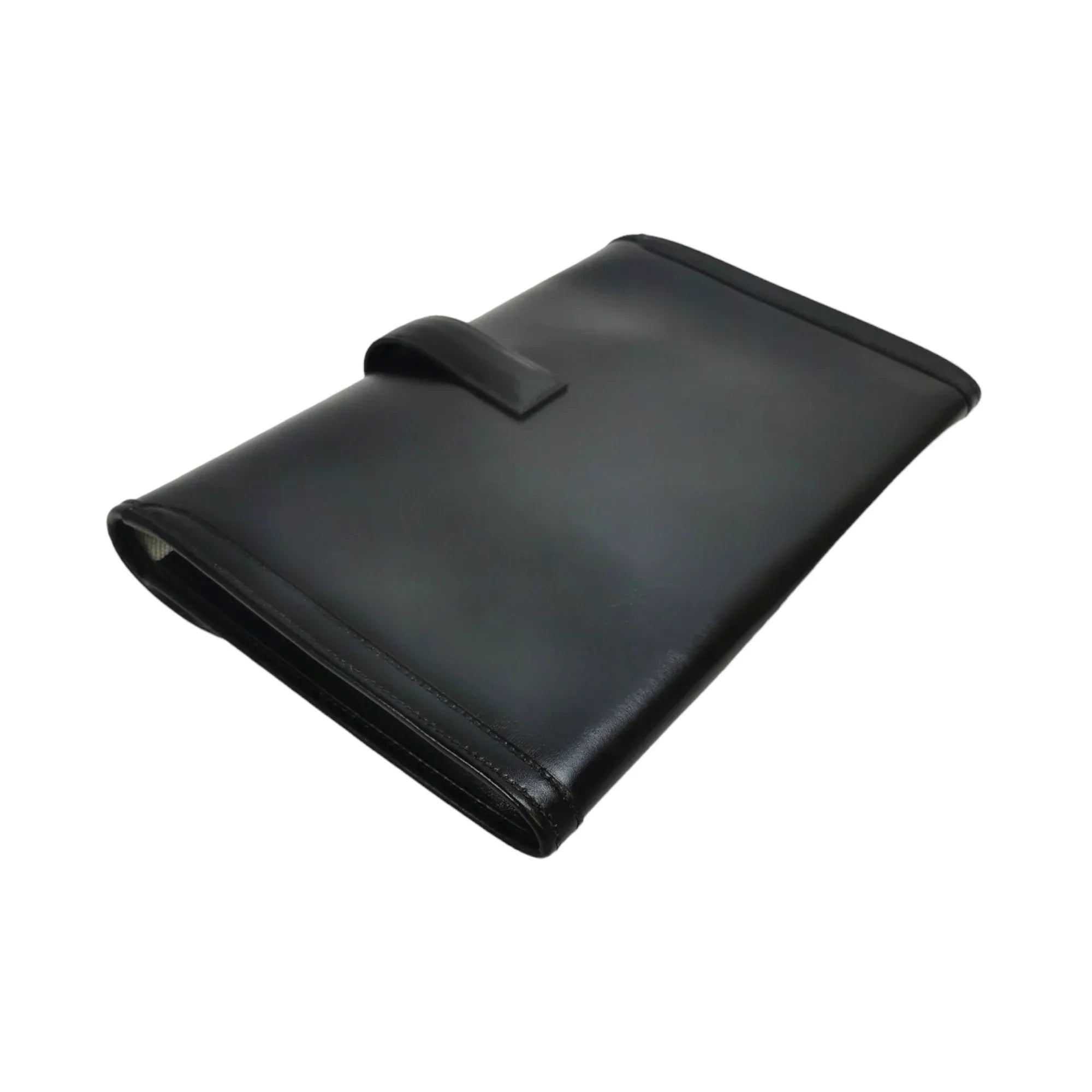 Hermès Jige Elan Clutch Small Black Box Calfskin
