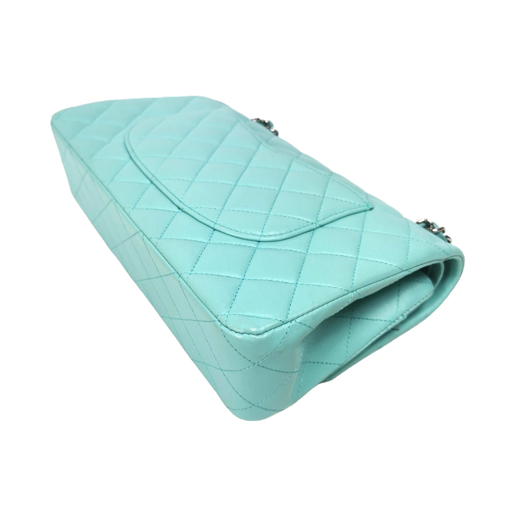 Chanel Classic Double Flap Medium Tiffany Blue Lambskin SiLouis Vuittoner
