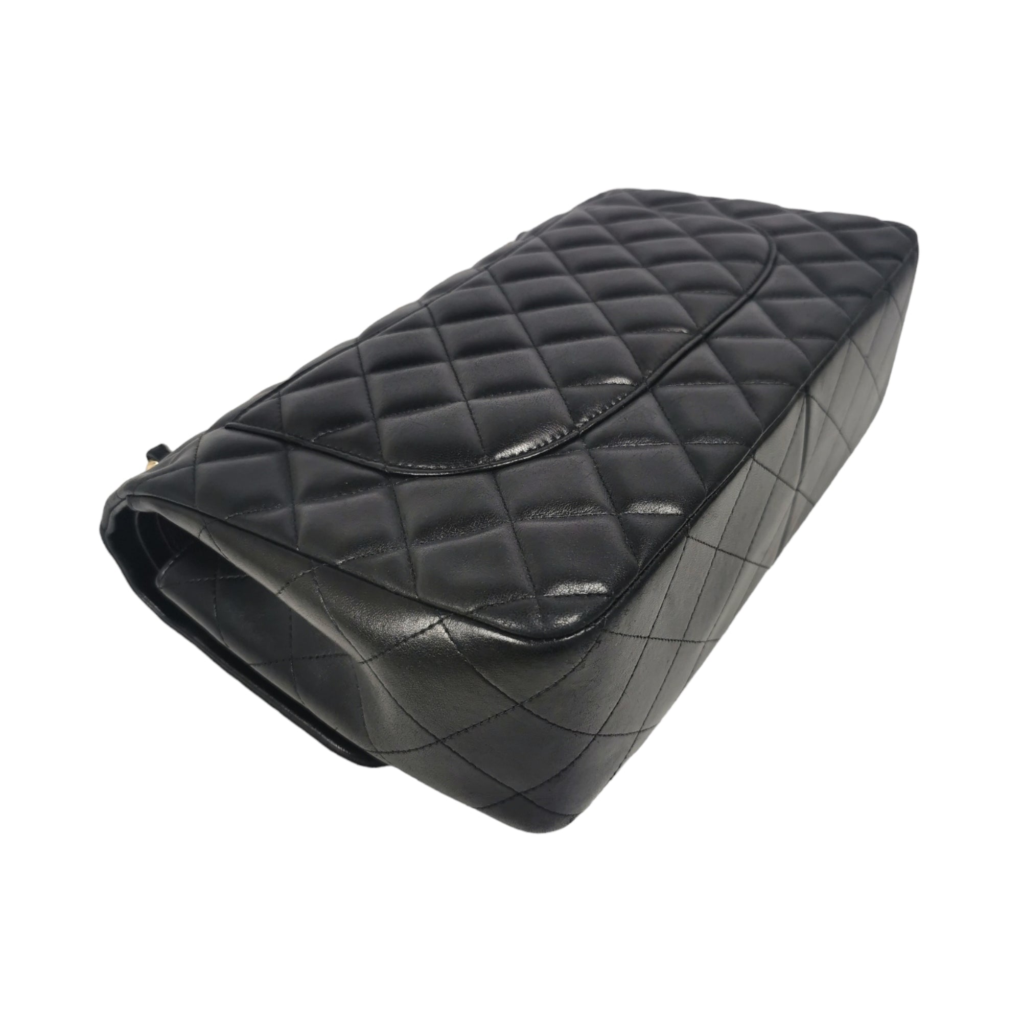 Chanel Classic Double Flap Jumbo Black Lambskin Gold