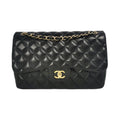 Chanel Classic Double Flap Jumbo Black Lambskin Gold