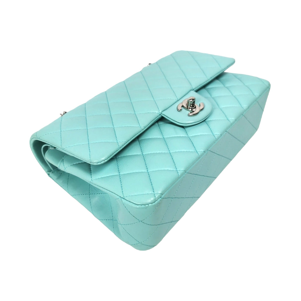 Chanel Classic Double Flap Medium Tiffany Blue Lambskin SiLouis Vuittoner