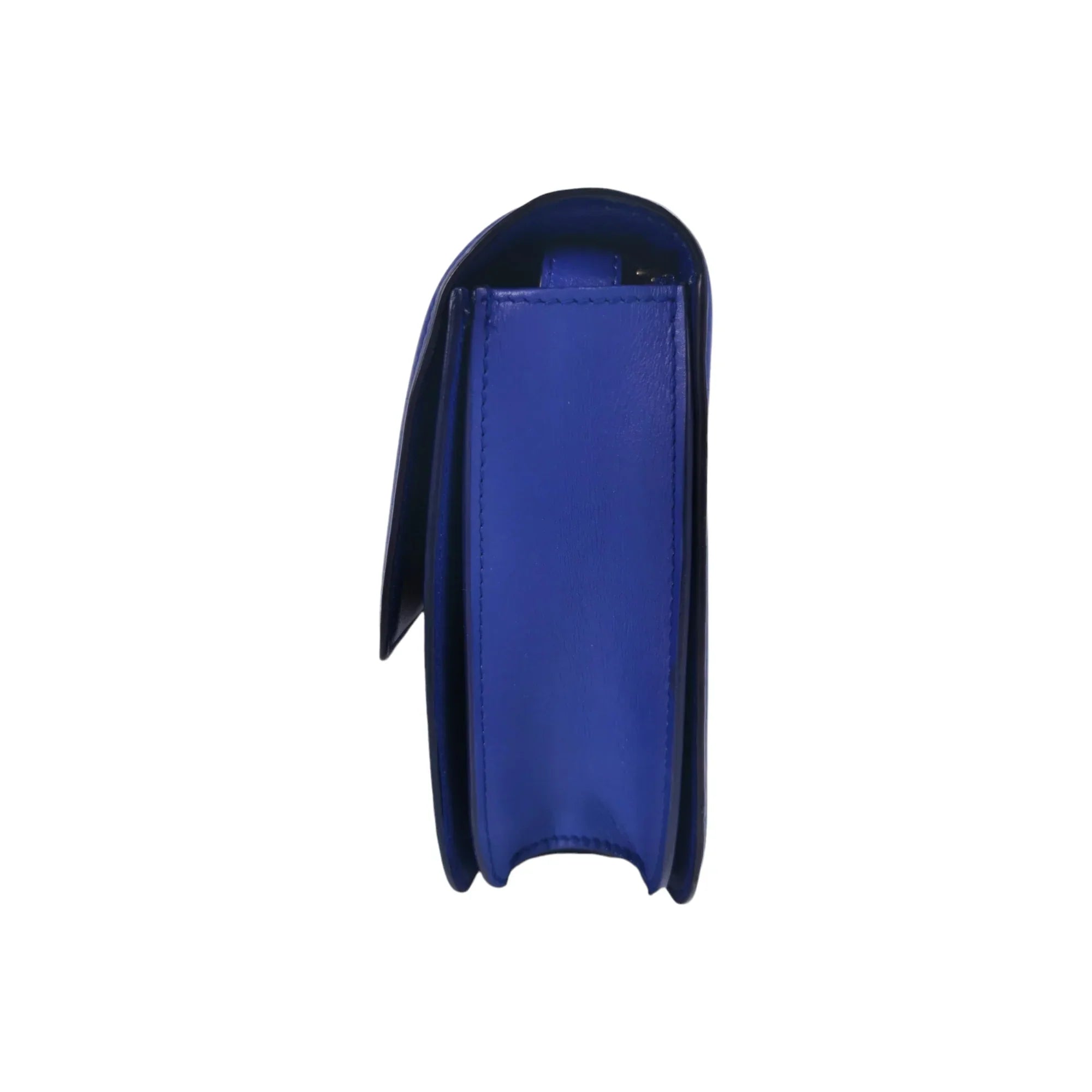 Celine Classic Medium Blue Box Leather Gold