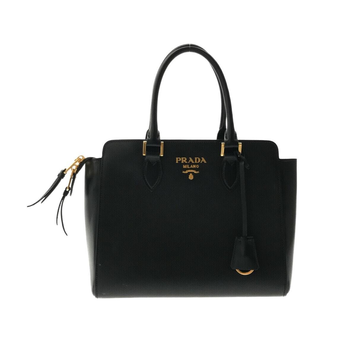 PRADA Black Saffiano Calf Handbag