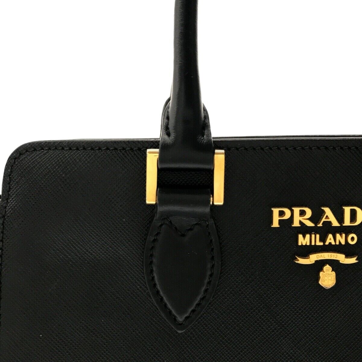 PRADA Black Saffiano Calf Handbag