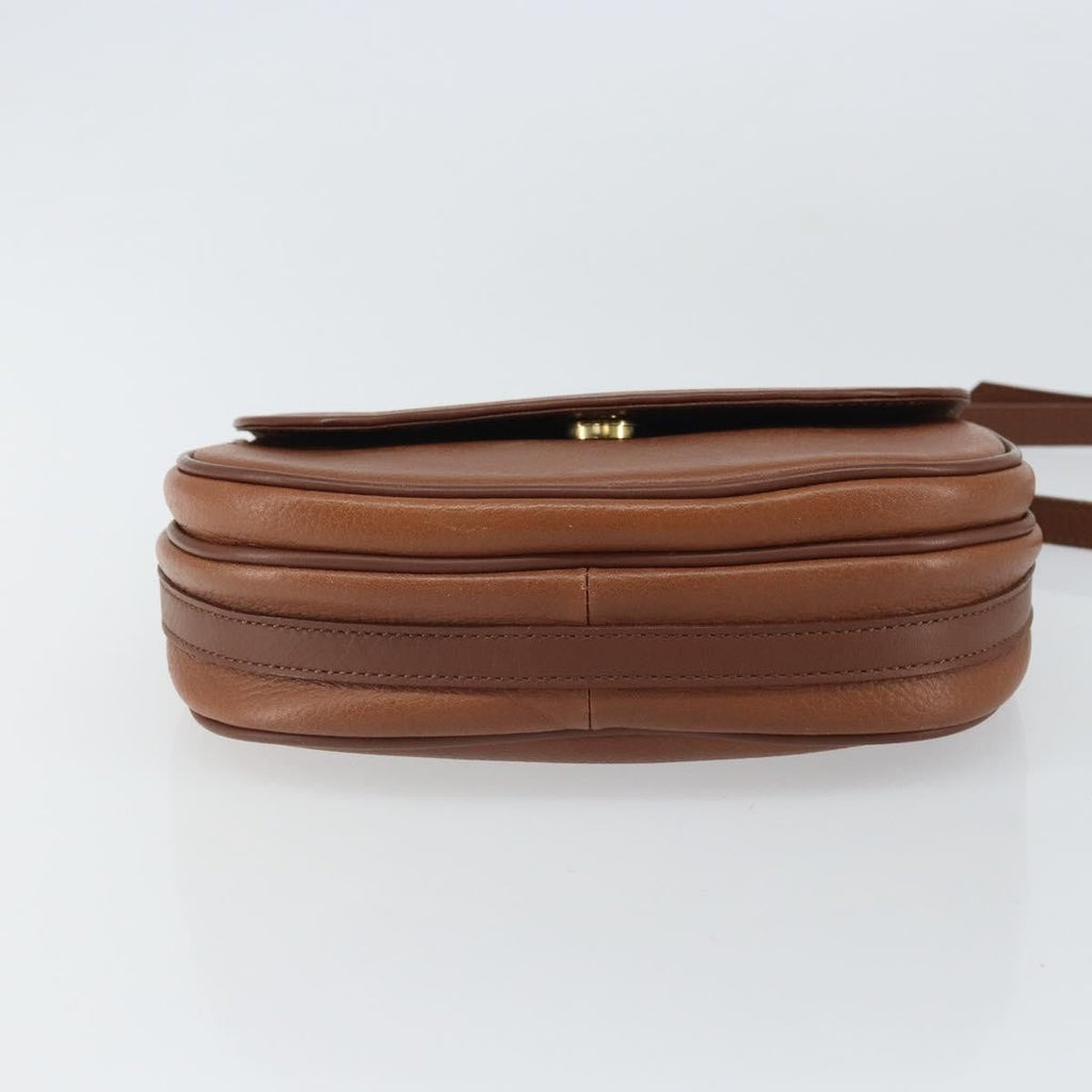 Burberry Vintage Flap Crossbody Bag Leather Brown Leather Shoulder Bag