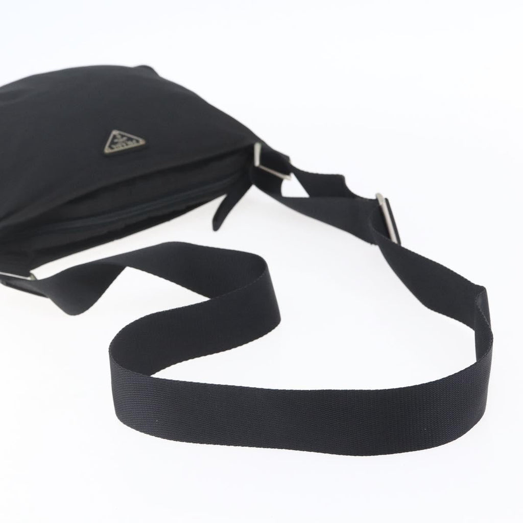 Prada Flat Messenger Bag Tessuto Black Nylon Shoulder Bag Bag