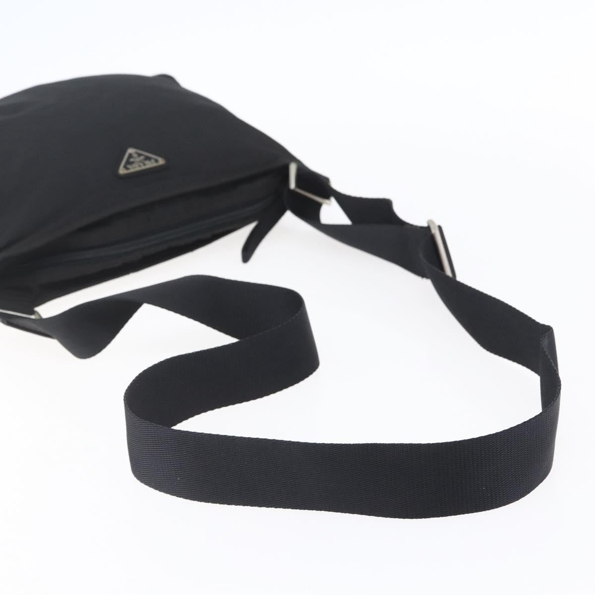 Prada Flat Messenger Bag Tessuto Black Nylon Shoulder Bag Bag