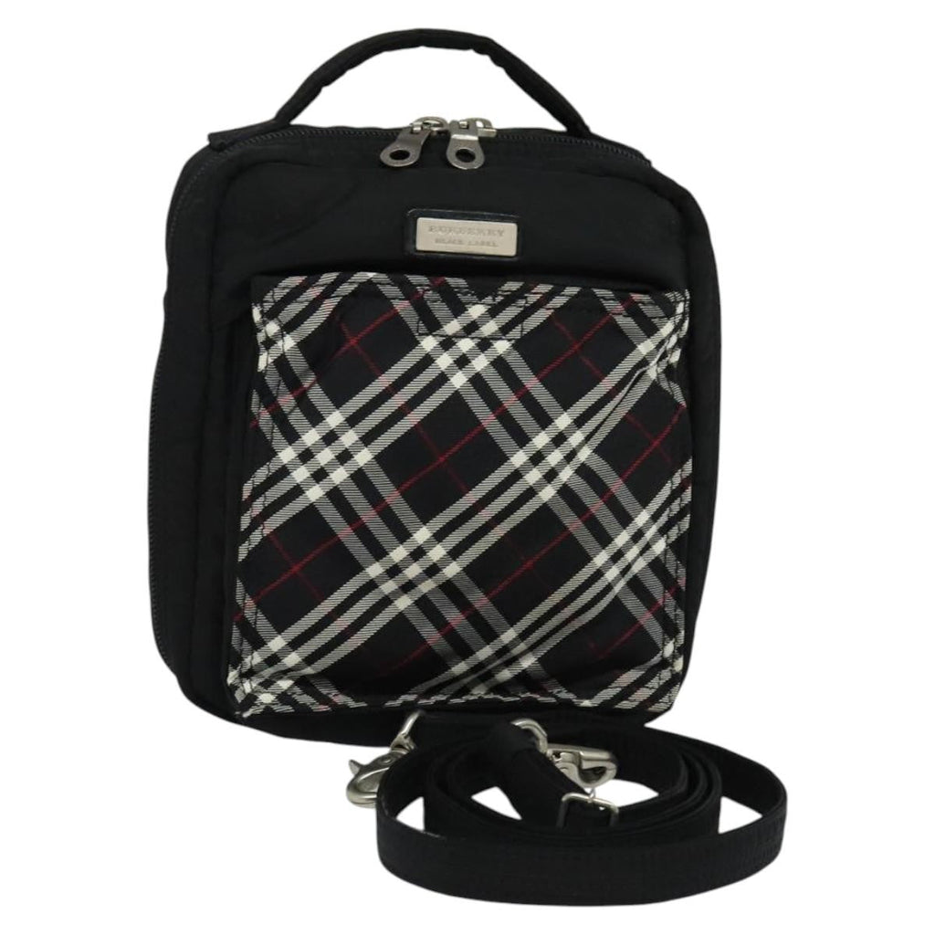 Burberry Nova Check Black Label Nylon Black Nylon Shoulder Bag
