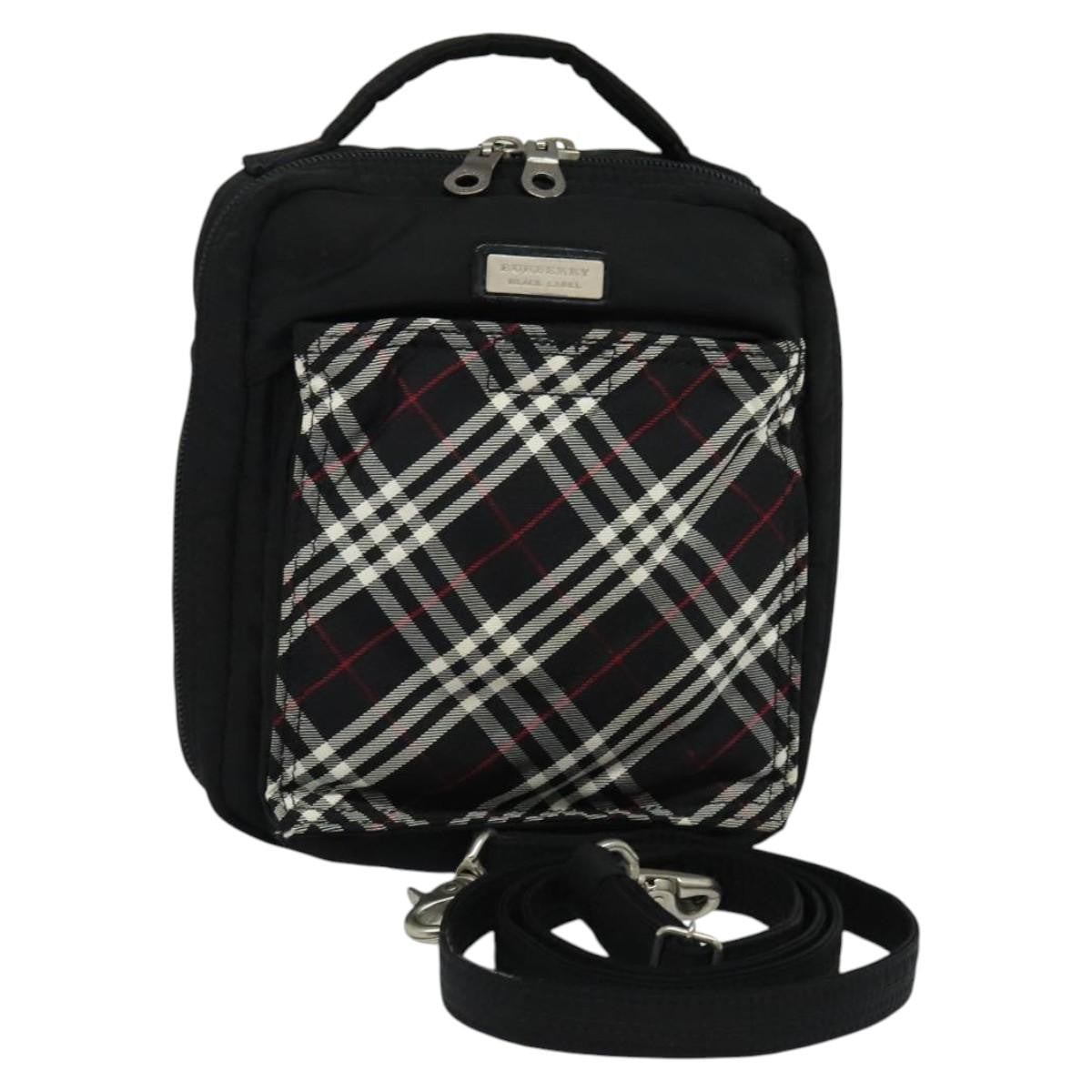 Burberry Nova Check Black Label Nylon Black Nylon Shoulder Bag