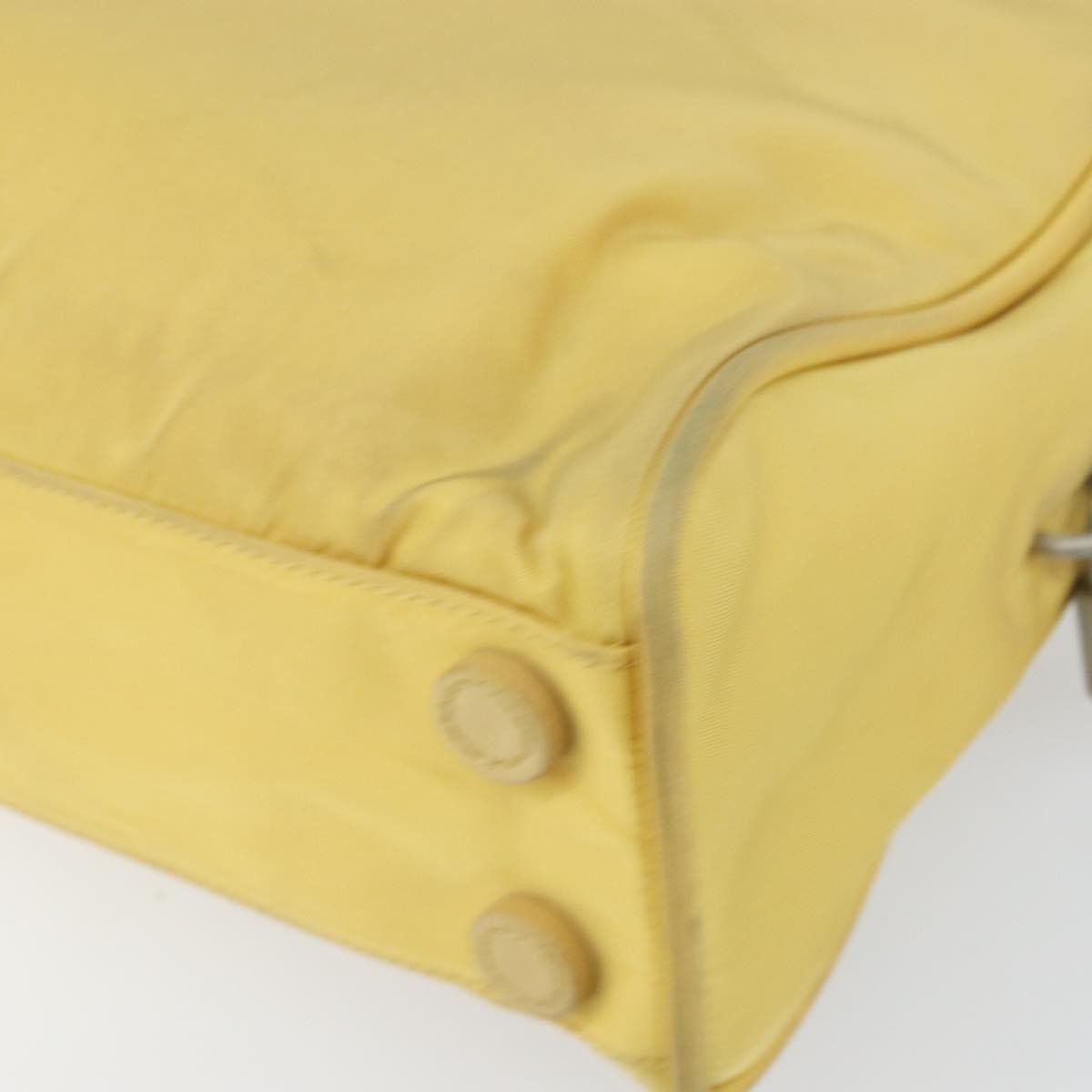 Prada Zip Around Tote Tessuto Yellow Nylon Handbag