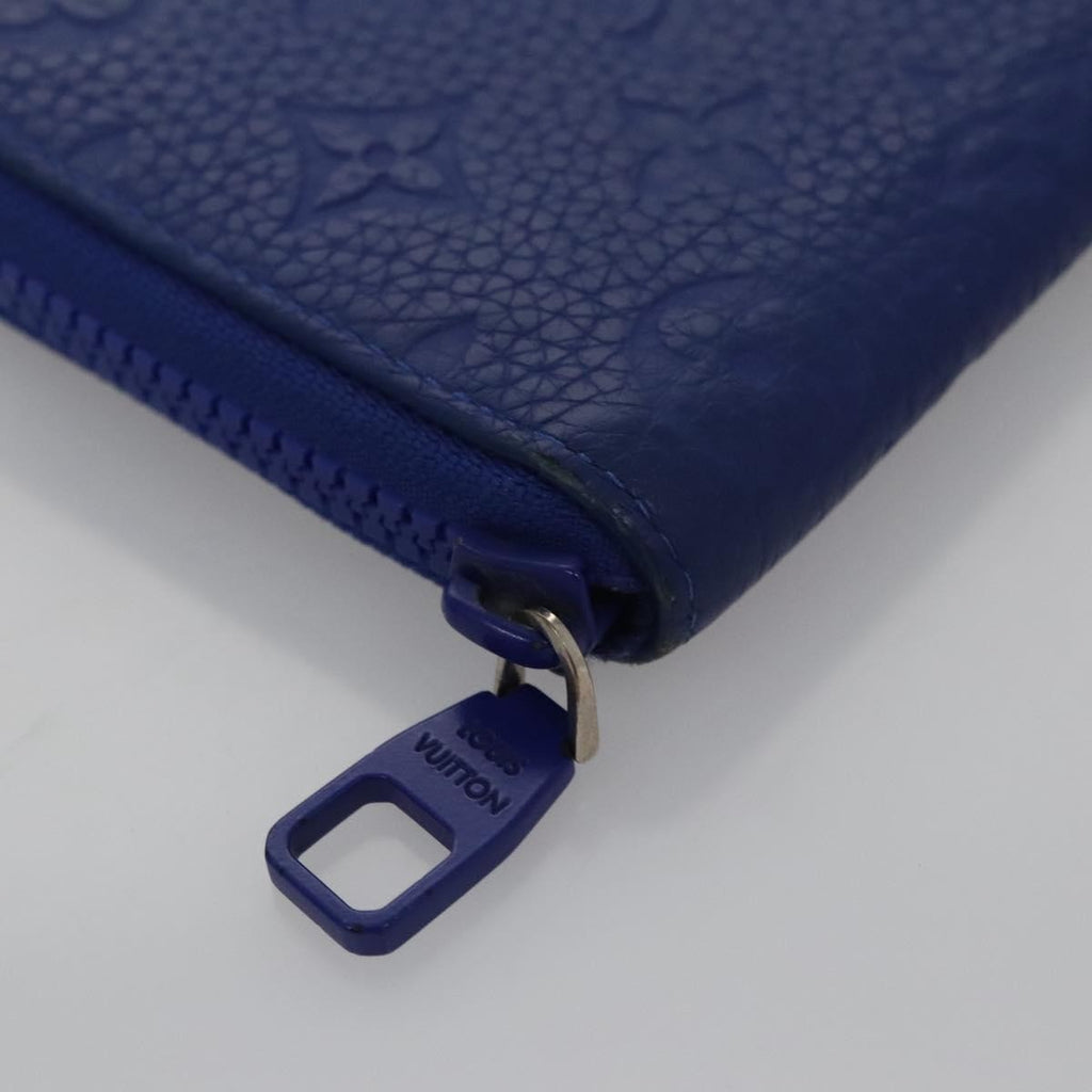 Louis Vuitton Portefeuille Zippy Monogramme Empreinte Monogramme Empreinte Blue Leather Wallets Accessory