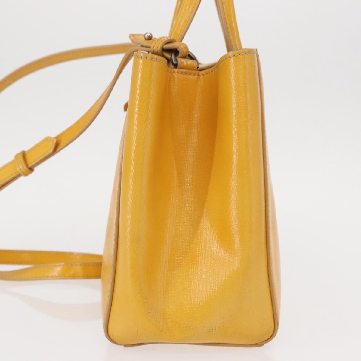 Fendi 2Jours Bag Leather Yellow Leather Handbag