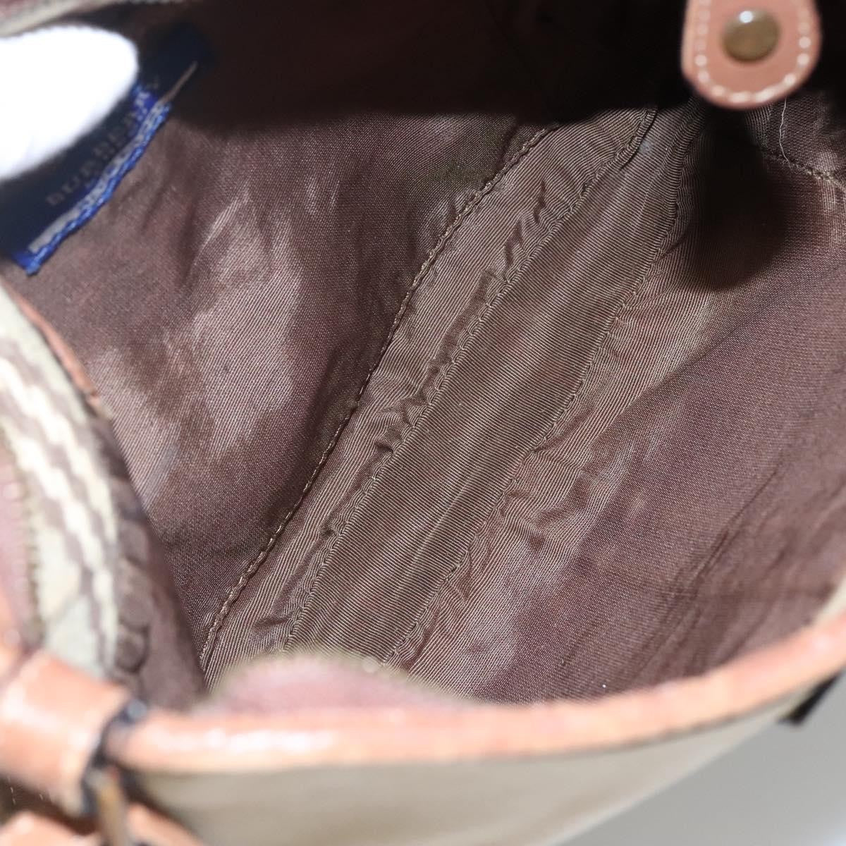 Burberry Blue Label Shoulder Bag Canvas Beige Canvas Shoulder Bag