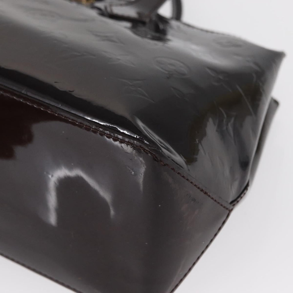 Louis Vuitton Wilshire Handbag Monogram Vernis Purple Patent_Leather Tote Bag