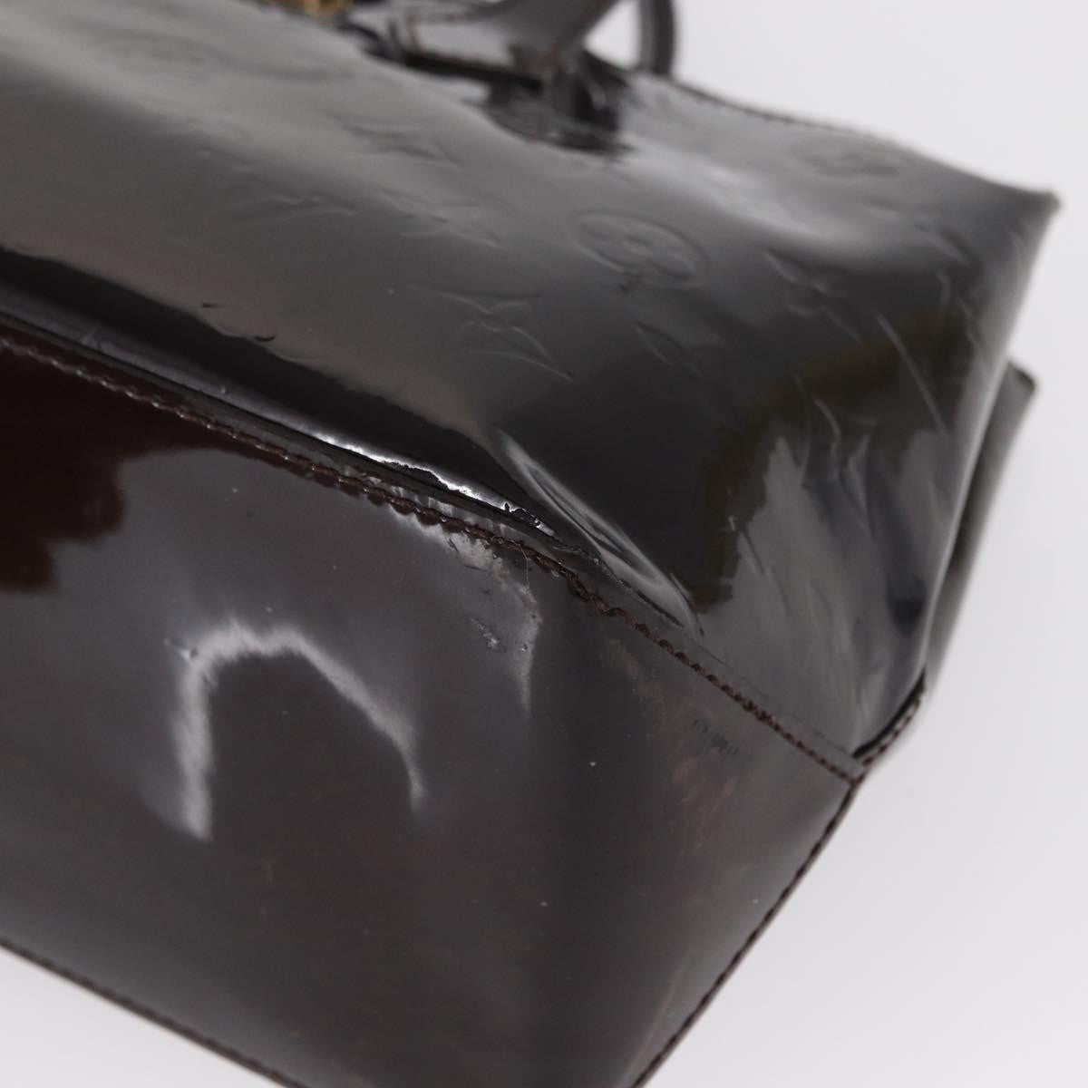 Louis Vuitton Wilshire Handbag Monogram Vernis Purple Patent_Leather Tote Bag