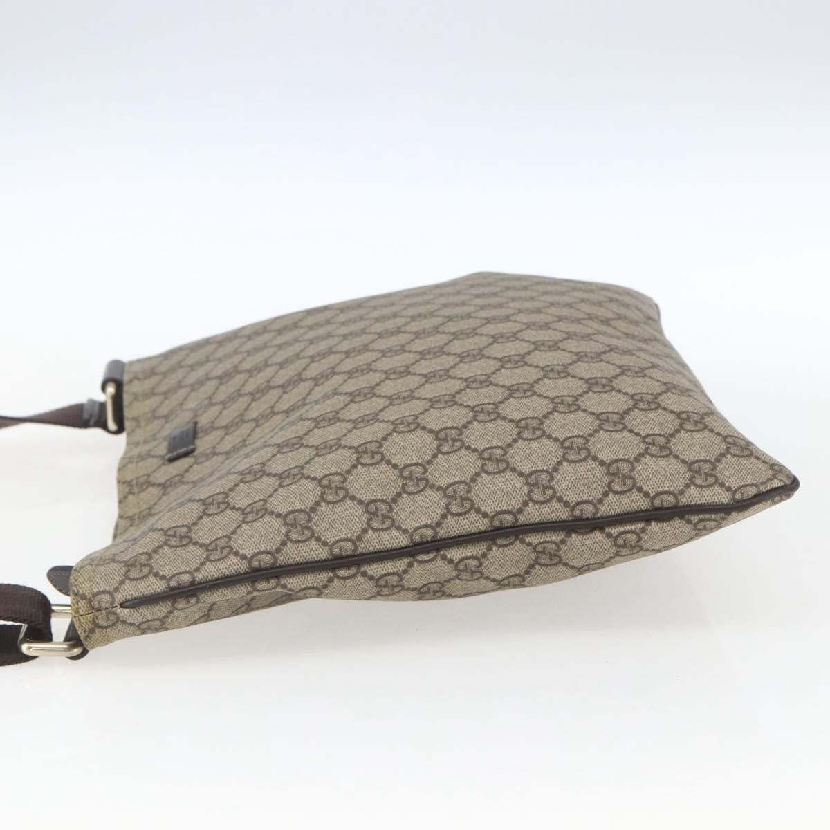 Gucci Zip Top Messenger Bag Gg Coated Canvas Beige Canvas Shoulder Bag Bag (Pre-Owned)