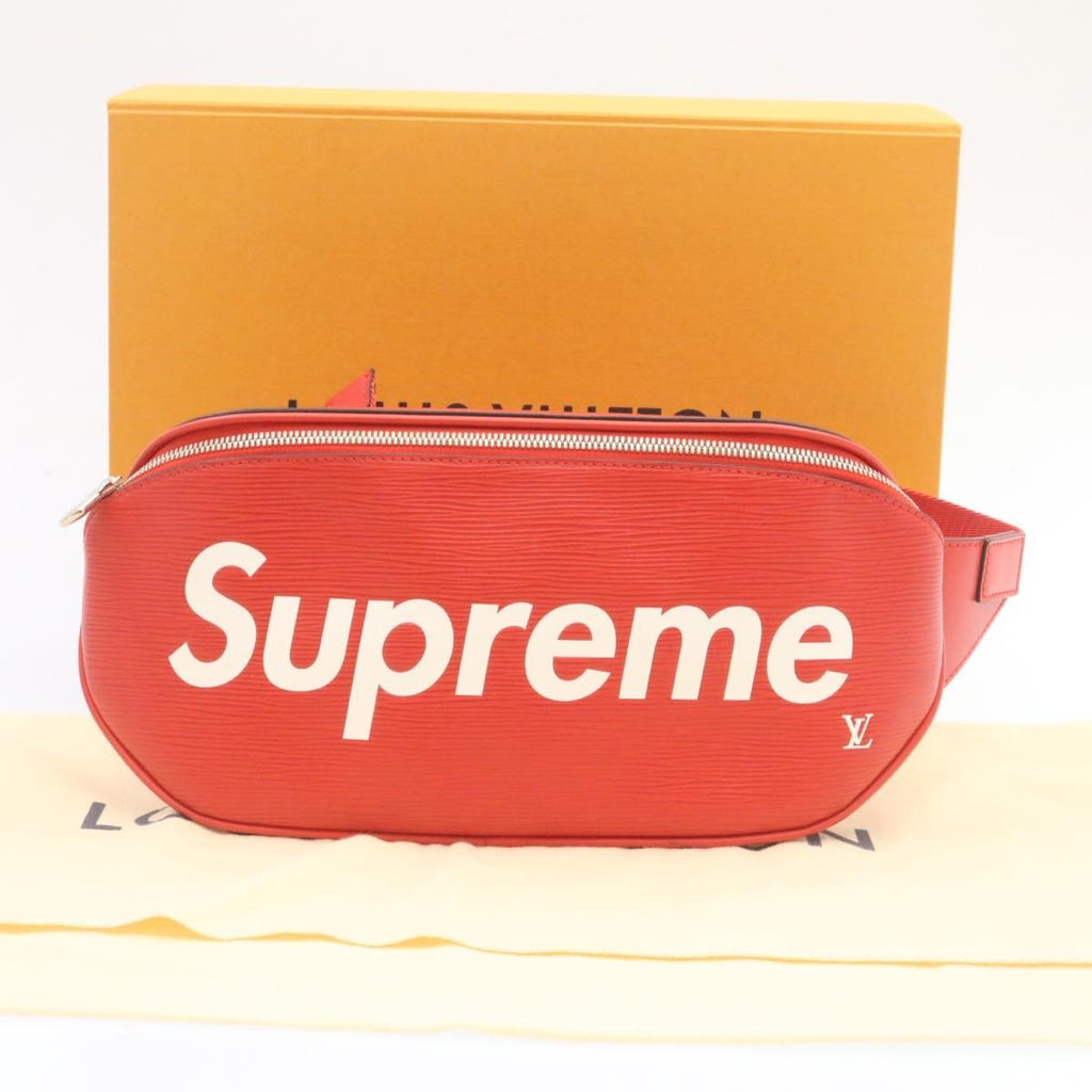 Louis Vuitton Louis Vuitton X Supreme Waist Bag Epi Leather Red Leather Bag