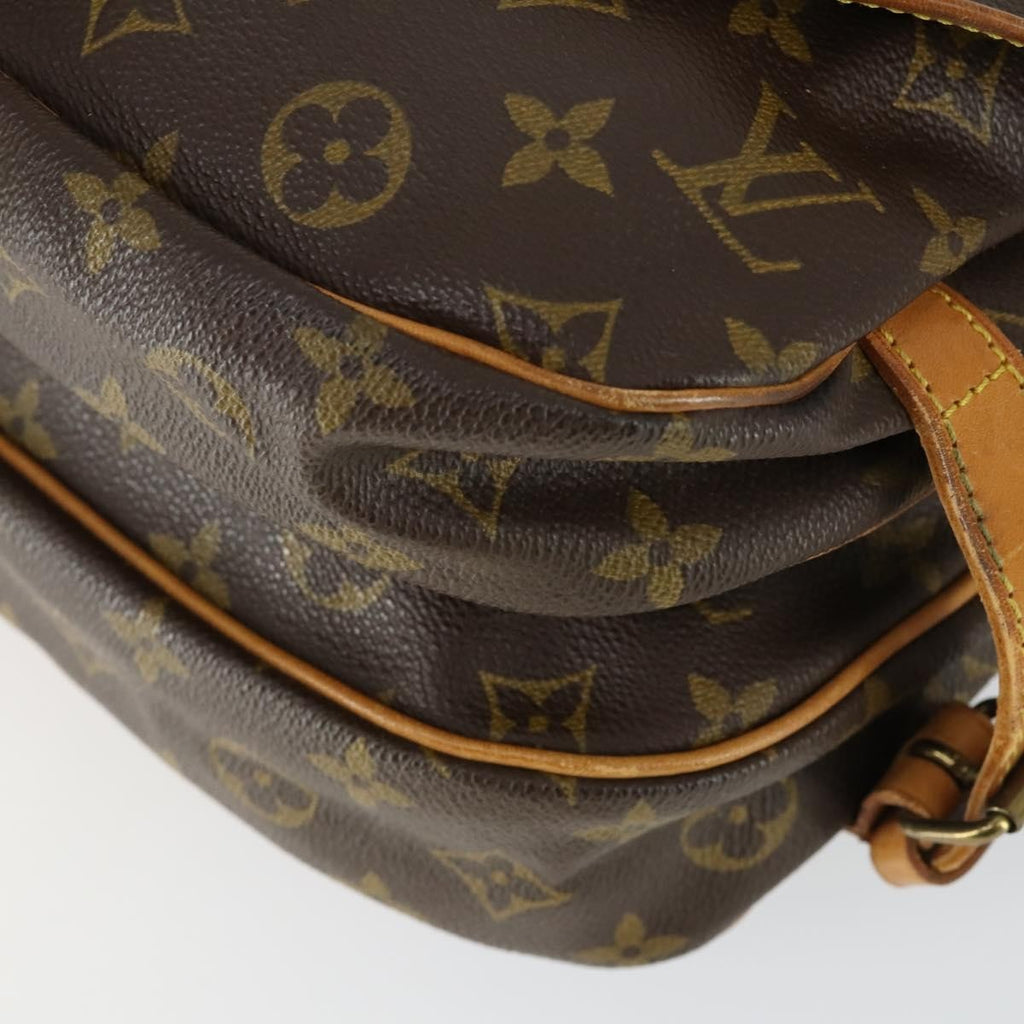 Louis Vuitton Saumur Handbag Monogram Canvas Brown Canvas Shoulder Bag
