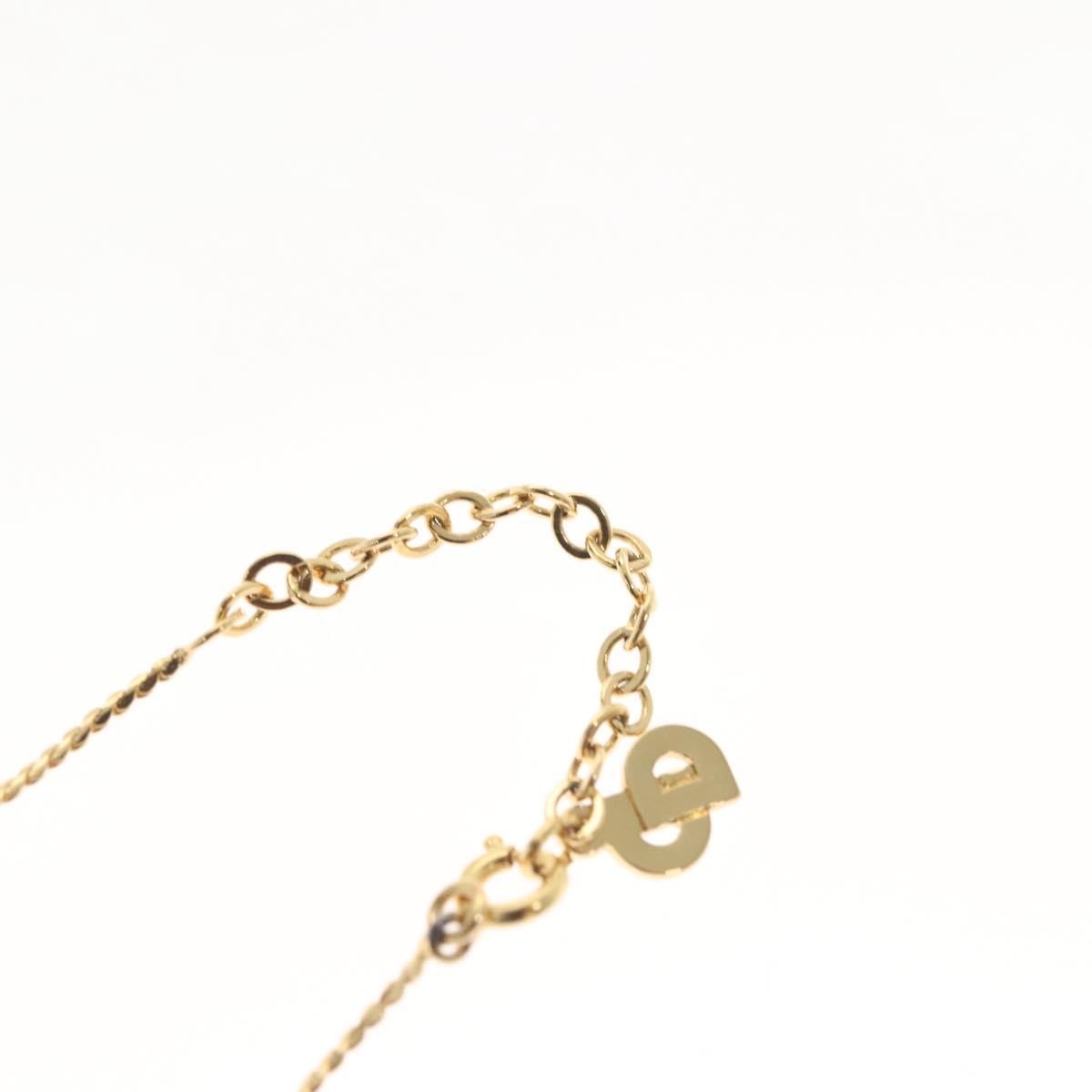 Christian Dior Cd Pendant Necklace Metal And Crystals Gold Metal Necklace Jewelry (Pre-Owned)