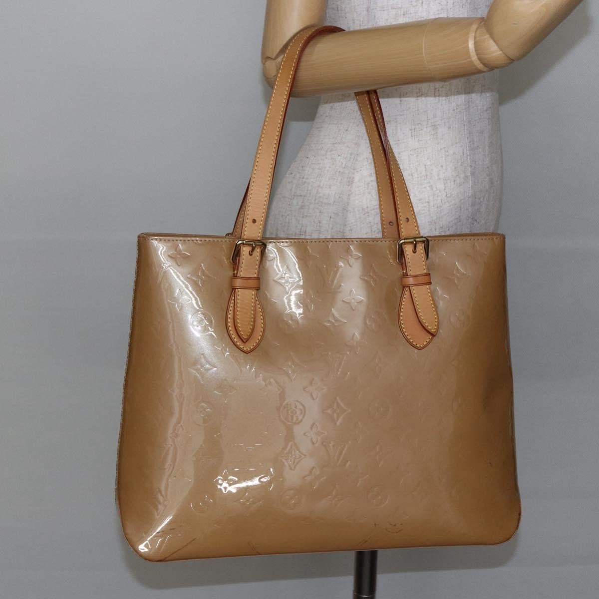 Louis Vuitton Brentwood Handbag Monogram Vernis Brown Patent_Leather Bag