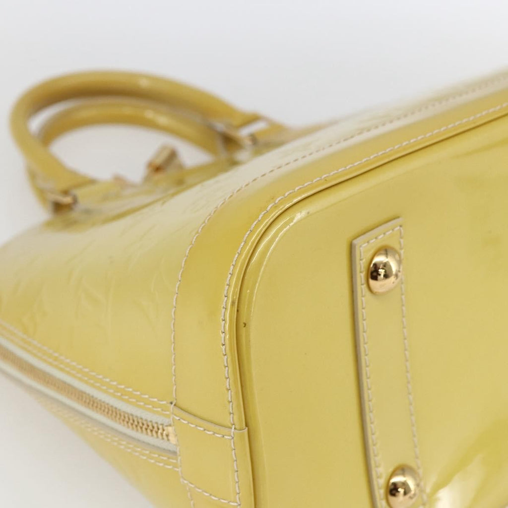 Louis Vuitton Alma Handbag Monogram Vernis Beige Patent_Leather Handbag