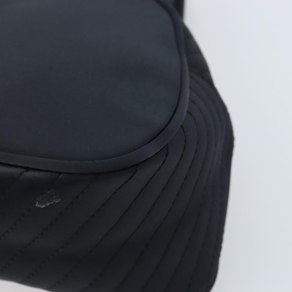 Saint Laurent Vintage Handbag Nylon Black Nylon Handbag (Pre-Owned)