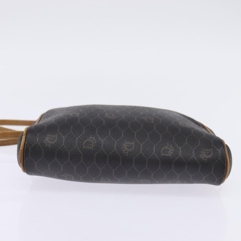 Christian Dior Vintage Honeycomb Shoulder Bag Canvas Black Canvas Bag (Pre-Owned)