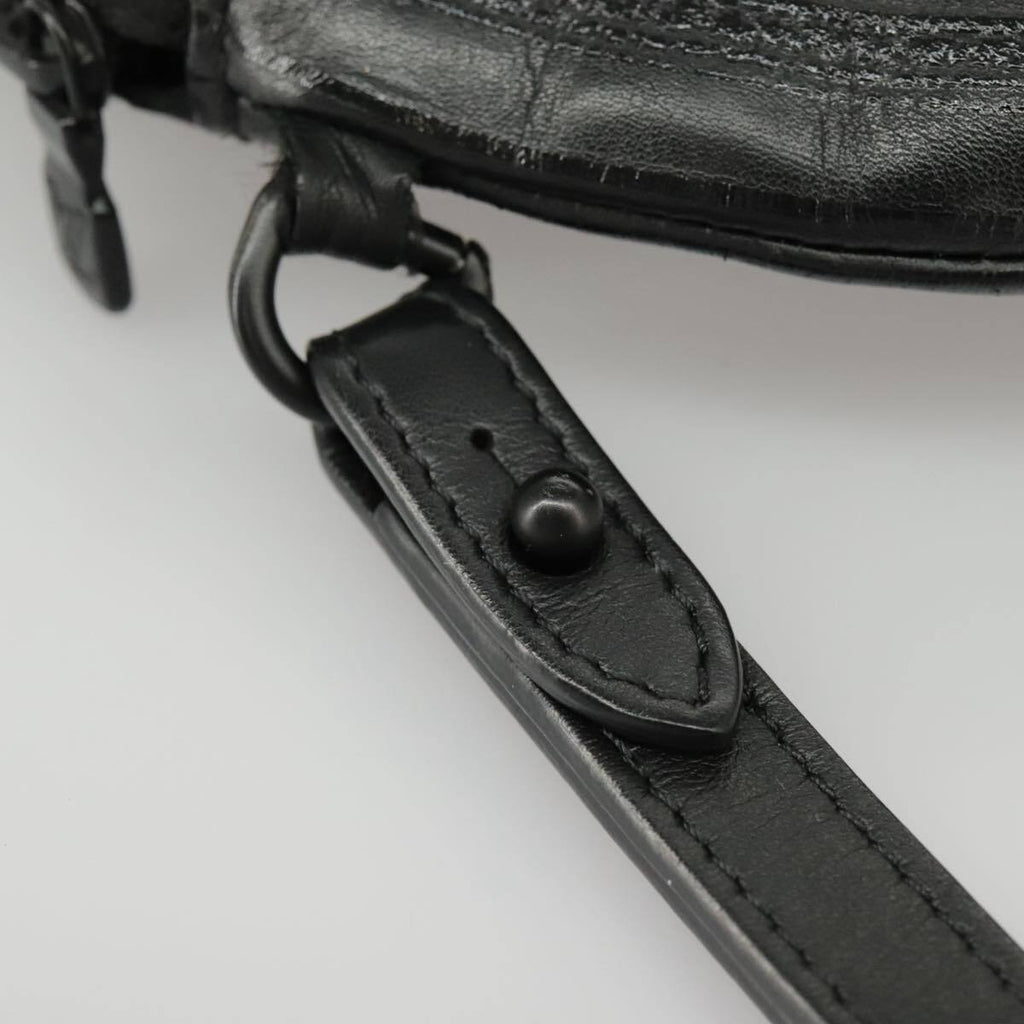 Louis Vuitton Disk Pouch Leather Black Leather Clutche & Pouche Bag