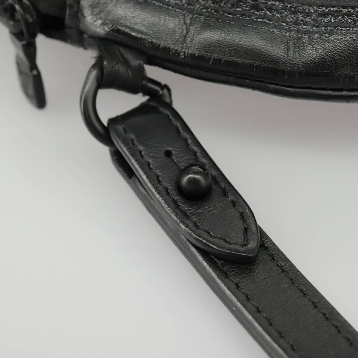 Louis Vuitton Disk Pouch Leather Black Leather Clutche & Pouche Bag