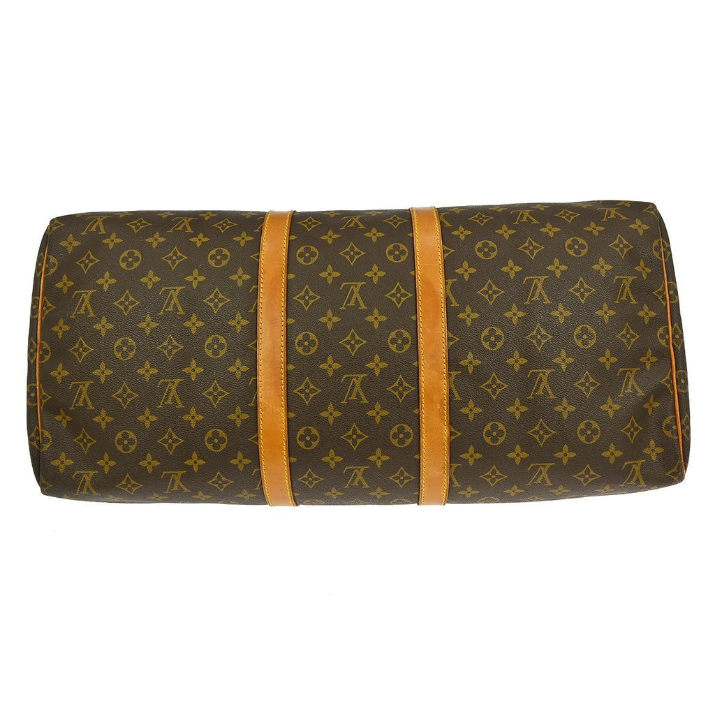Louis Vuitton Keepall Bag Monogram Canvas Brown Canvas Travel Bag