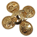 Chanel Cc Cross Badge Brooch Metal Gold Metal Brooch Jewelry