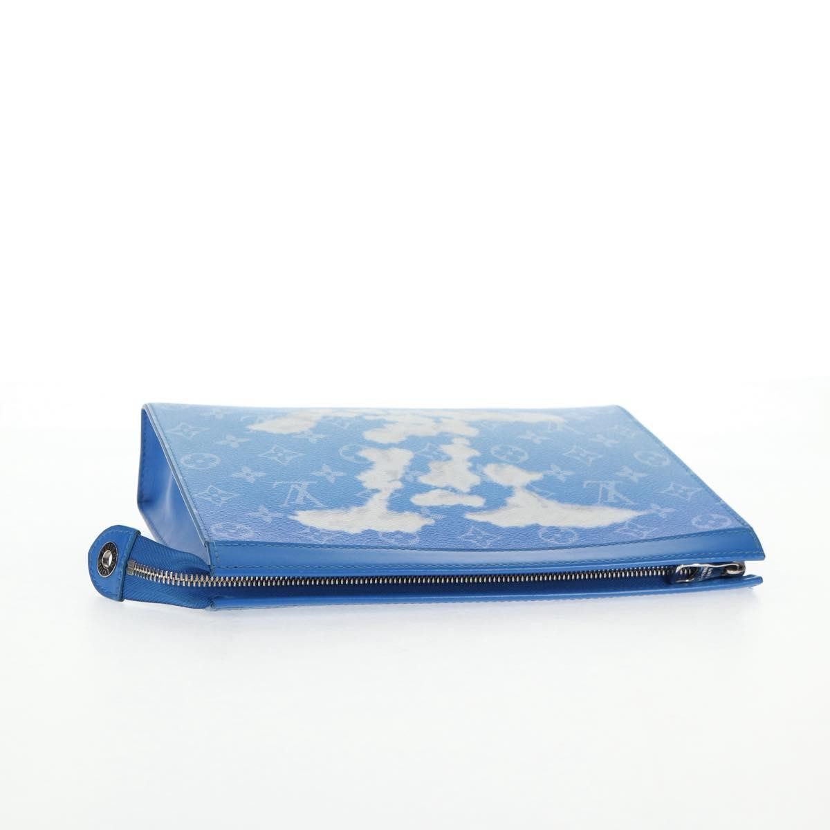 Louis Vuitton Pochette Voyage Limited Edition Monogram Clouds Blue Pvc Bag