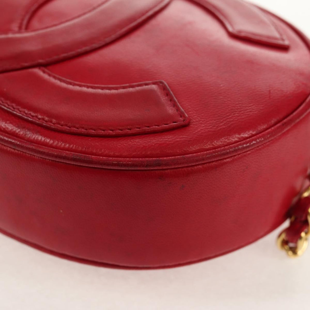 Chanel Vintage Oval Cc Tassel Crossbody Bag Leather Red Leather Shoulder Bag Bag