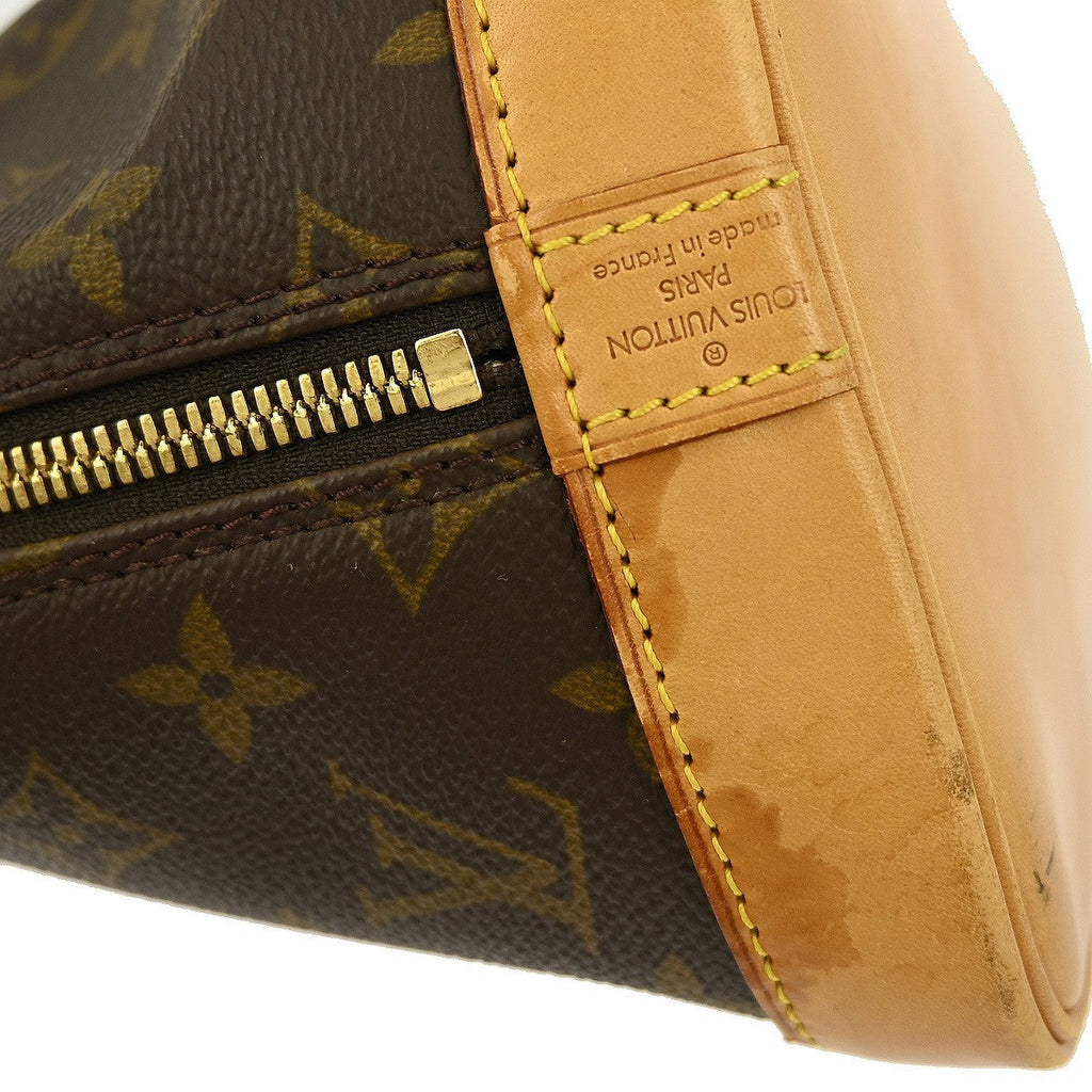 Louis Vuitton Alma Handbag Monogram Canvas Brown Canvas Handbag