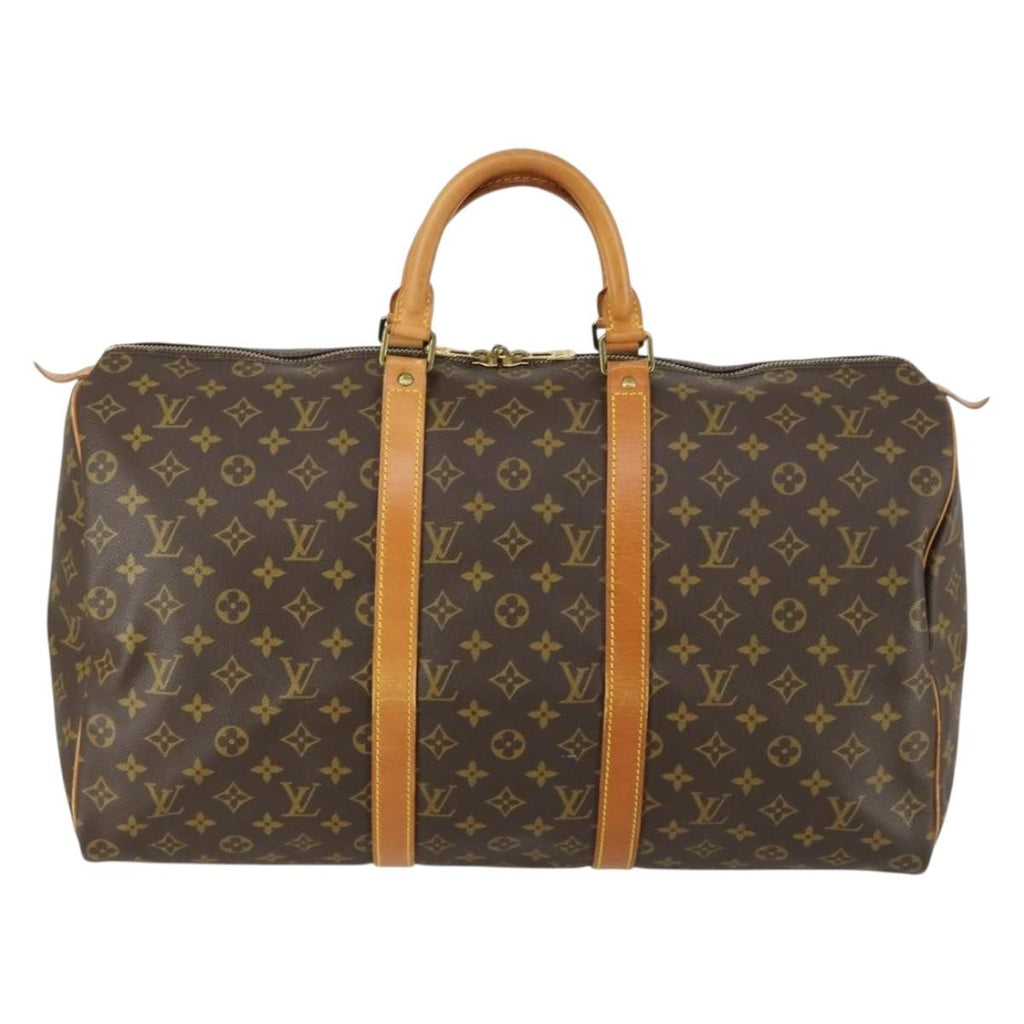 Louis Vuitton Keepall Bag Monogram Canvas Brown Canvas Travel Bag