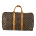Louis Vuitton Keepall Bag Monogram Canvas Brown Canvas Travel Bag