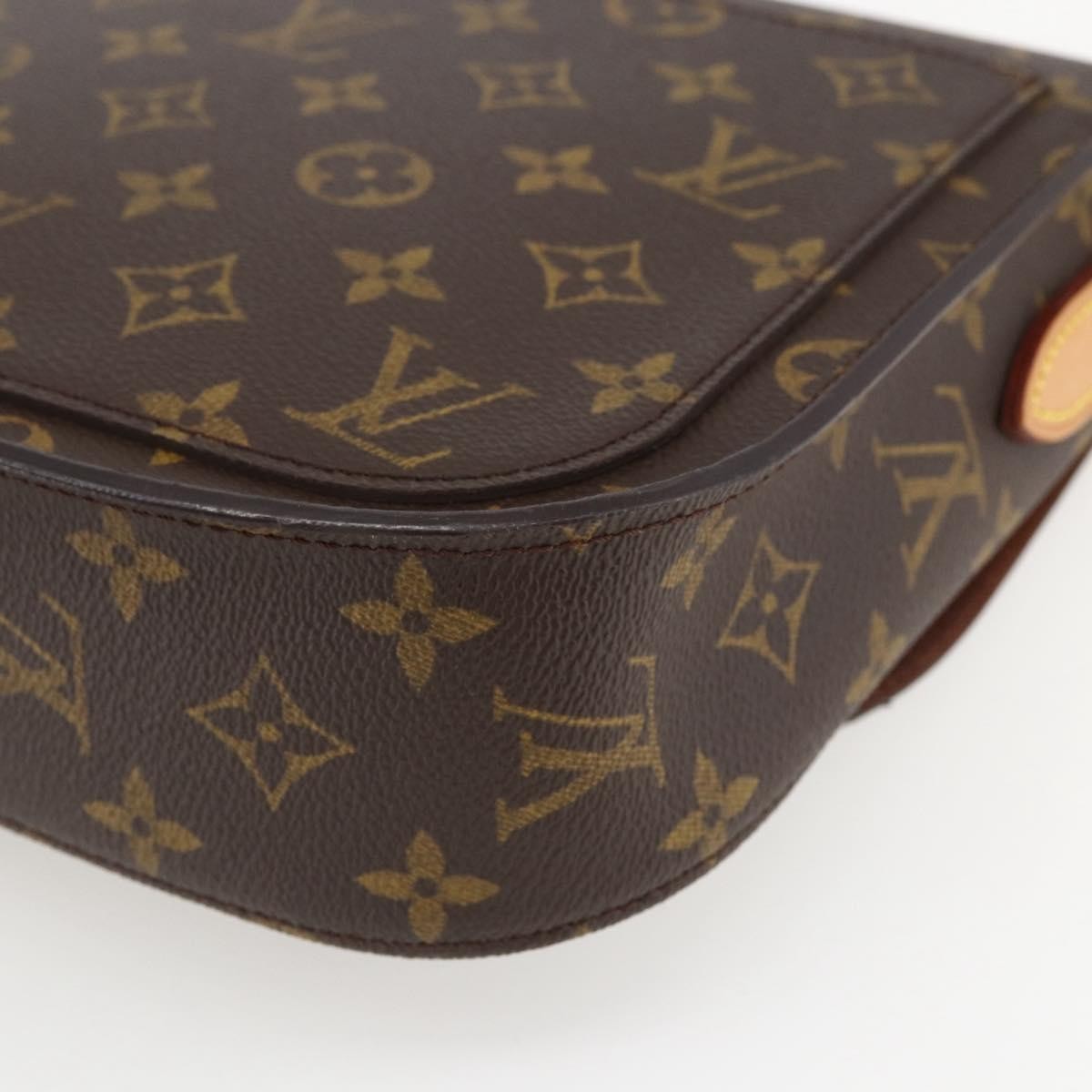 Louis Vuitton Saint Cloud Handbag Monogram Canvas Brown Canvas Shoulder Bag
