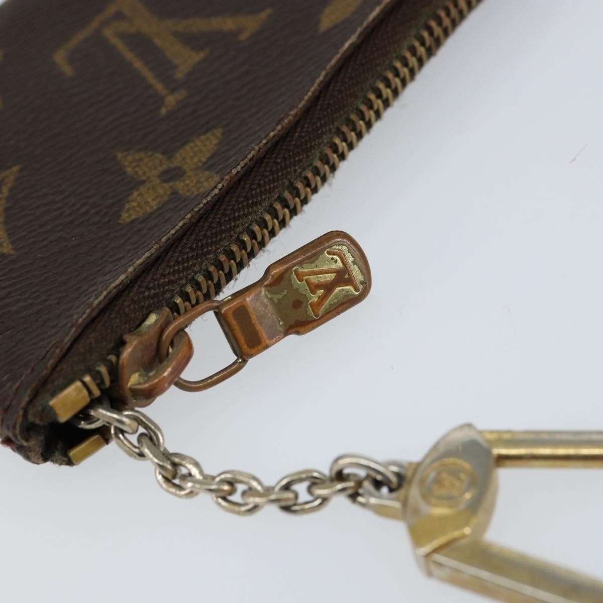 Louis Vuitton Pochette Clés Monogram Canvas Brown Canvas Wallets Accessory