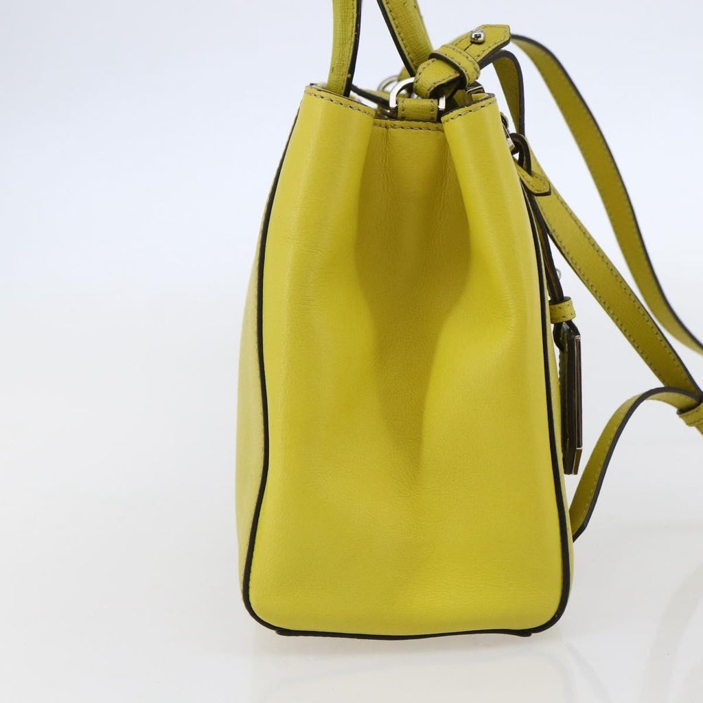 Fendi 2Jours Bag Leather Yellow Leather Handbag